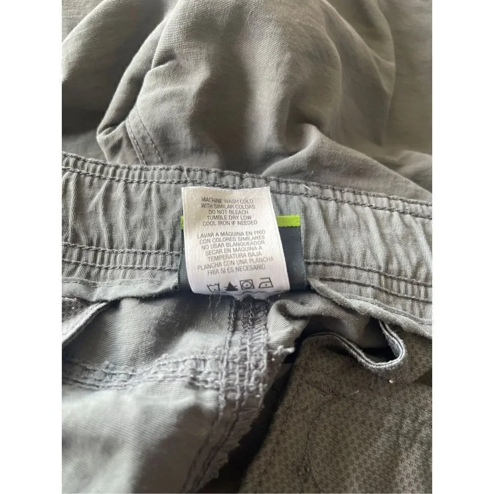 Nordic Track Men's Gray Adjustable Belt Convertible Cargo Pants Size 36W